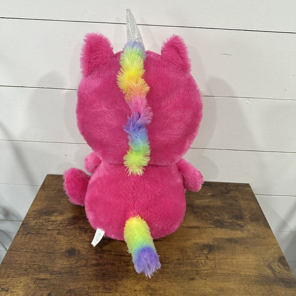 Spark Create Imagine Cat Kitten Plush Pink Unicorn Costume 18" Stuffed Animal - Picture 7 of 8